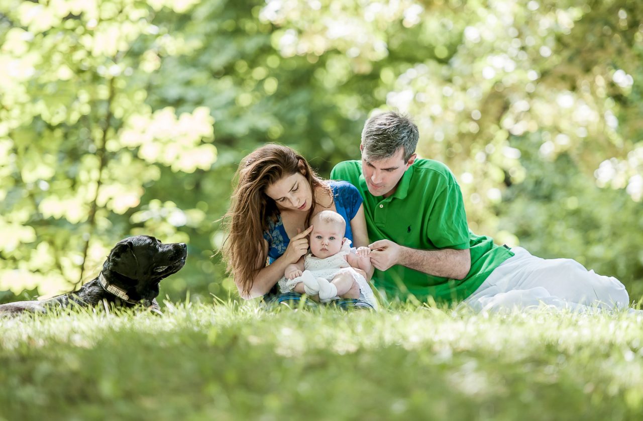 Familienfotoshooting mit Hund